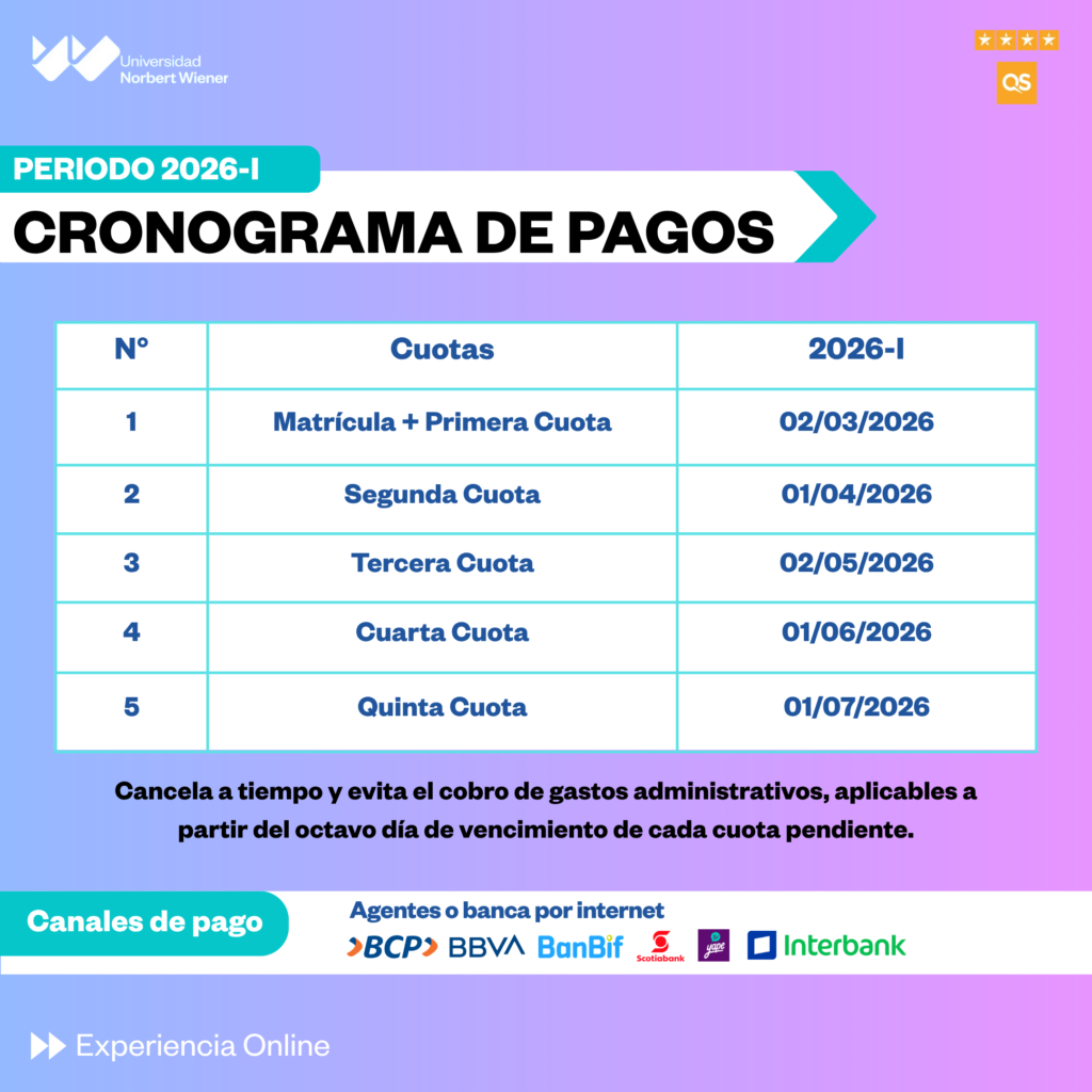 📅 Cronograma de Pagos 2026-I