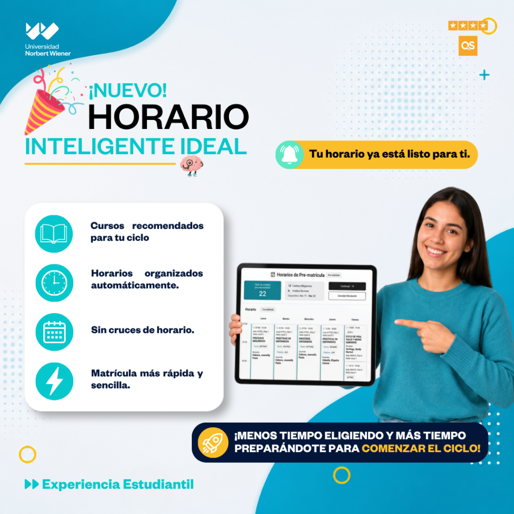 Nuevo Horario Inteligente | Simula y organiza tu horario para este ciclo