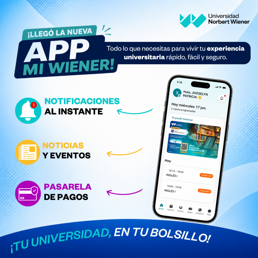 Llega la nueva app Mi Wiener: tu universidad en tu bolsillo